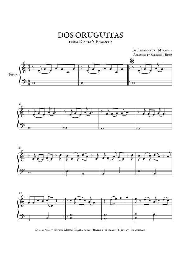 Dos Oruguitas (arr. Kleberson Buzo)