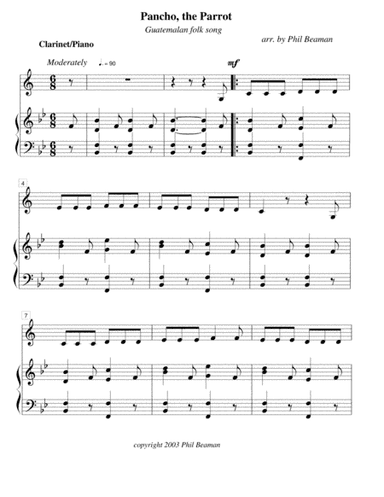 Pancho, the Parrot - clarinet/piano (arr. Phil Beaman)