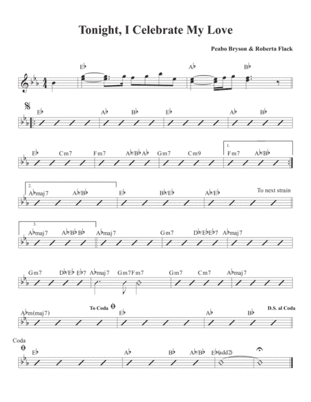Tonight, I Celebrate My Love (arr. David M Fagnant)
