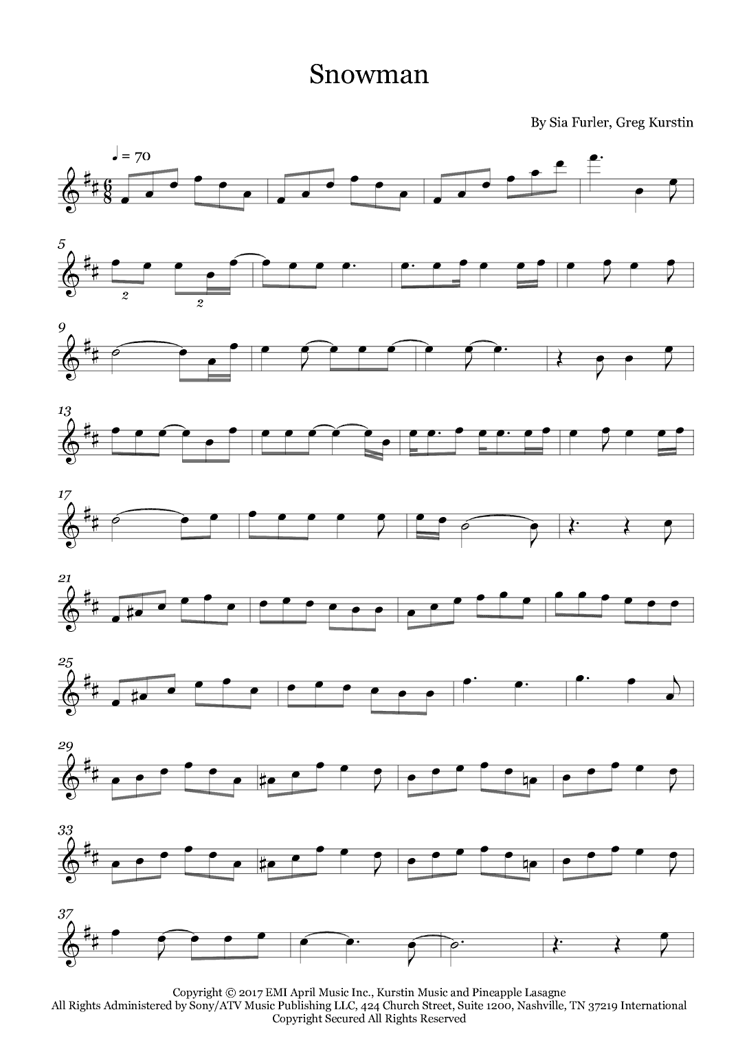 Snowman (arr. Fernanda Moura)