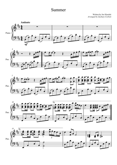 Summer (arr. Zachary Corbett)
