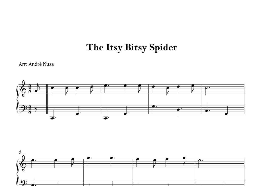 The Itsy Bitsy Spider (arr. André Nusa)