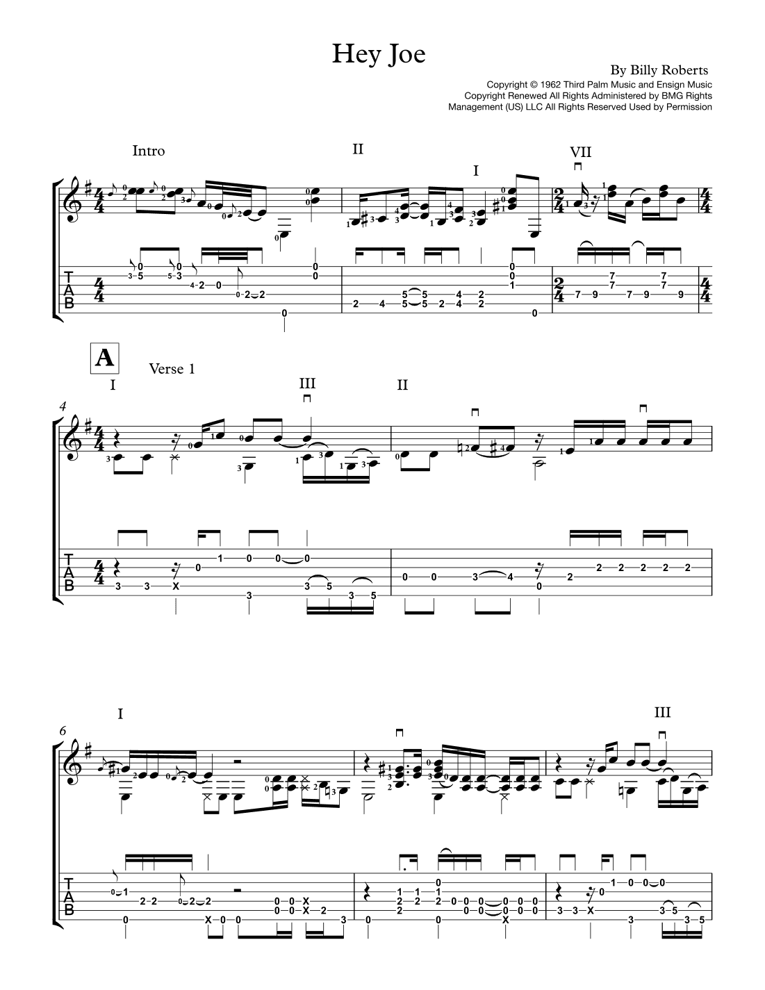 Hey Joe (arr. Gabriel Deutsch)