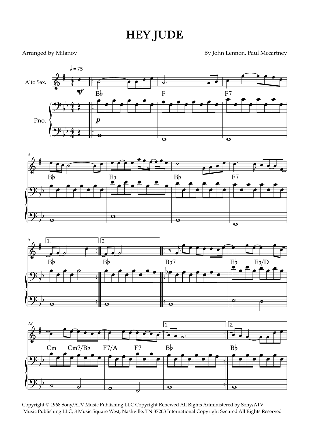 Hey Jude (arr. Milanov)