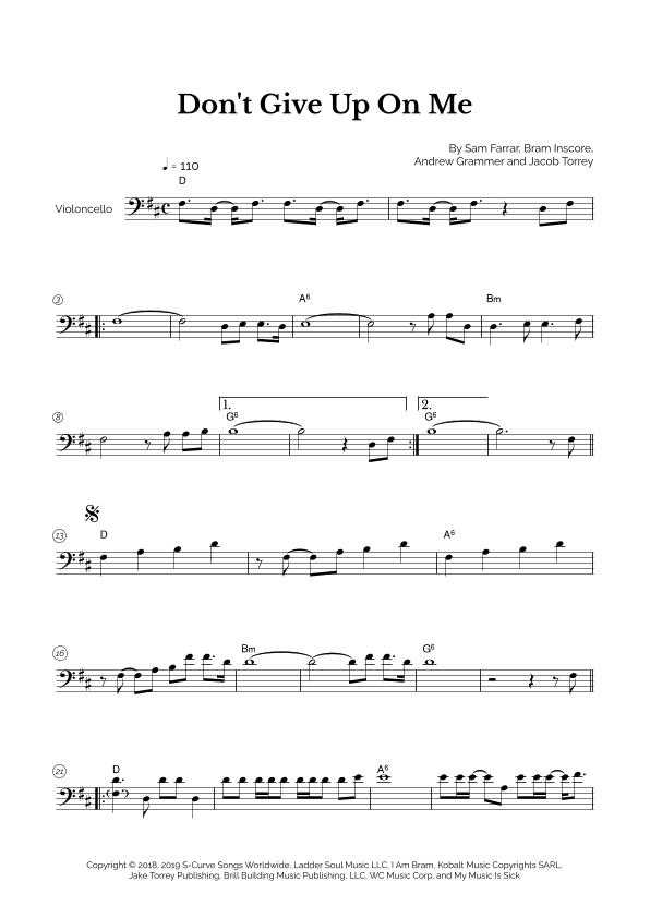 Don't Give Up On Me (arr. Marcos Soares)