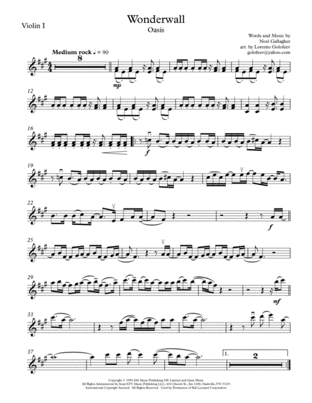 Wonderwall (arr. Lorento Golofeev)