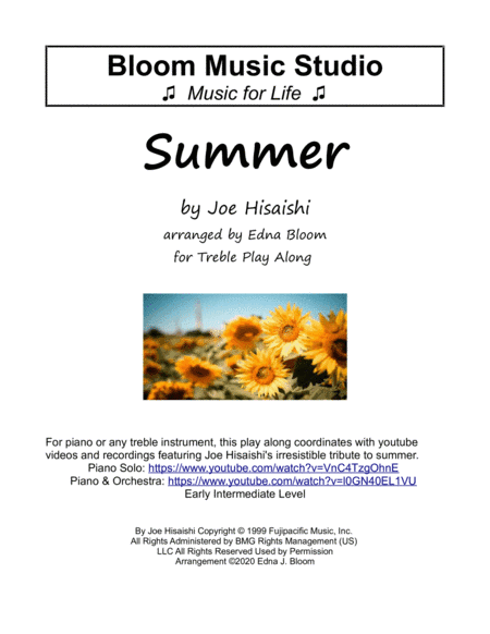 Summer (arr. Edna J. Bloom)