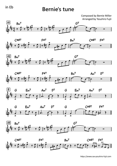 Bernie's Tune (arr. Yasuhiro Fujii)