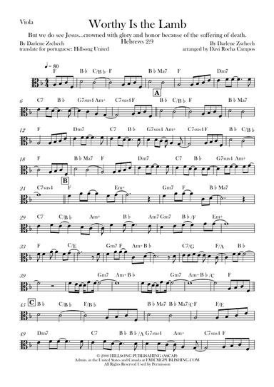 Worthy Is The Lamb (arr. Davi Rocha Campos)