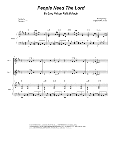 People Need The Lord (arr. Stephen DeCesare)