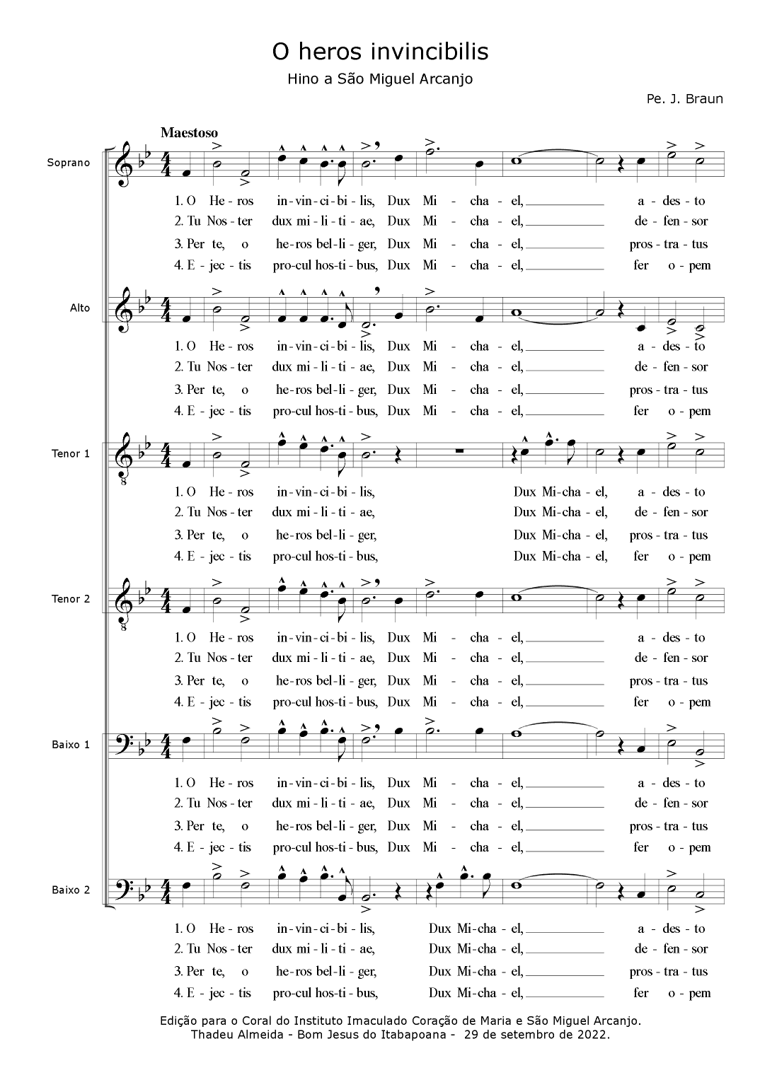 O Heros invincibilis (6 voices) (arr. Anonimous)