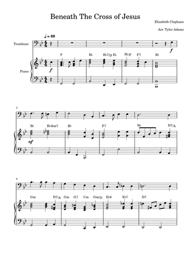 Beneath The Cross Of Jesus (arr. Tyler Adams)