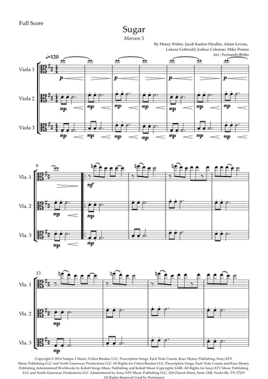 Sugar (arr. Fernando Britto)