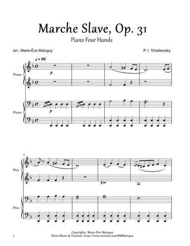 Marche Slave, op. 31 (arr. Marie-Ève Mainguy)