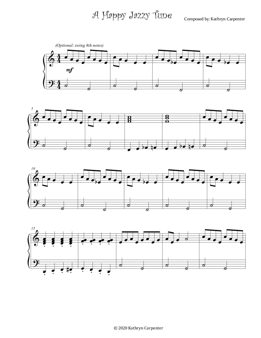 A Happy Jazzy Tune (Piano)