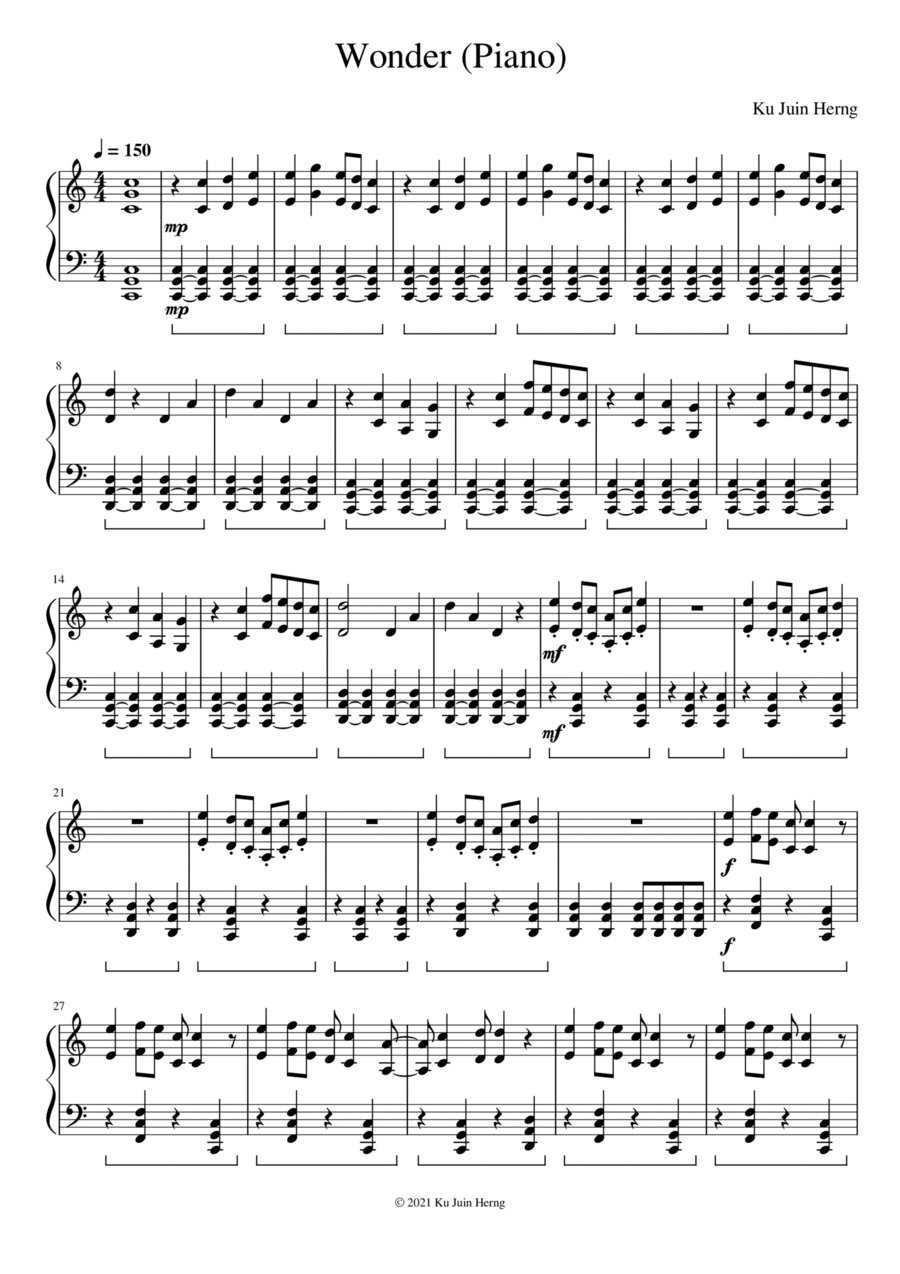Wonder (Piano Solo)