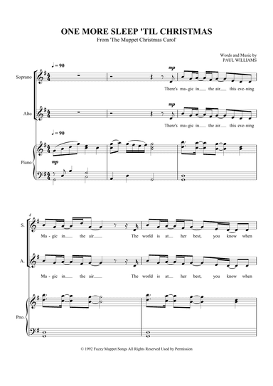 One More Sleep 'til Christmas (arr. SCMusic)