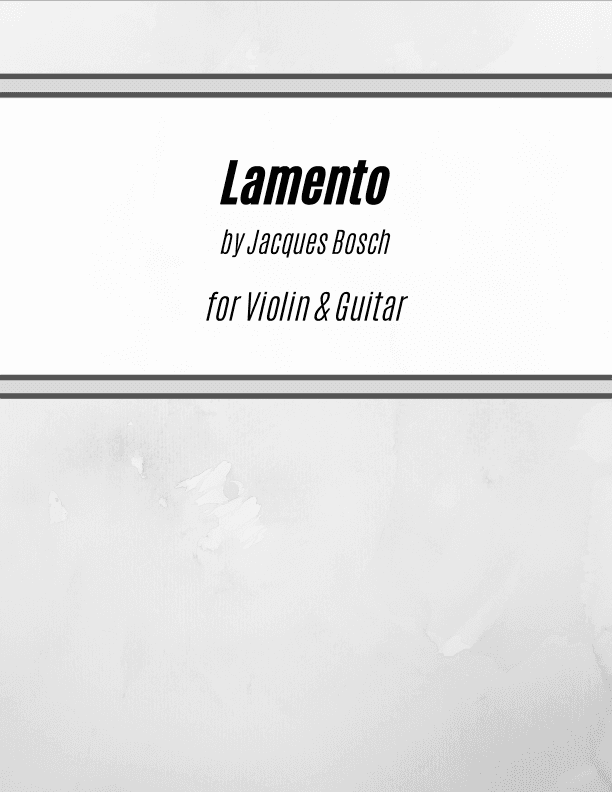 Lamento (for Violin and Guitar) (arr. Kenneth Pasciak)