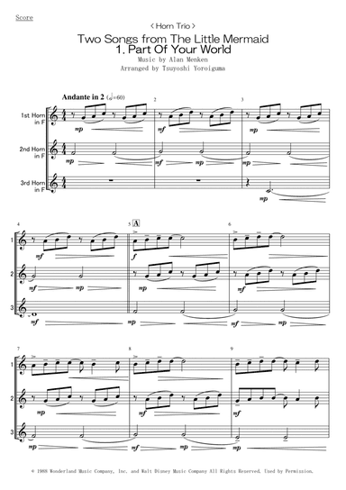 Part Of Your World (arr. Tsuyoshi Yoroiguma)