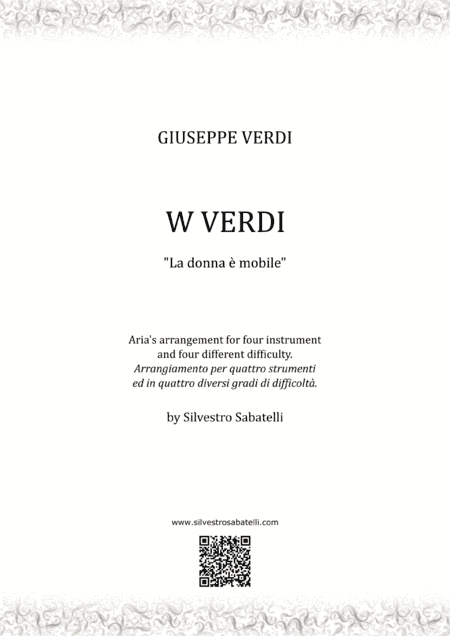 W Verdi - La donna è mobile (arr. Silvestro Sabatelli)