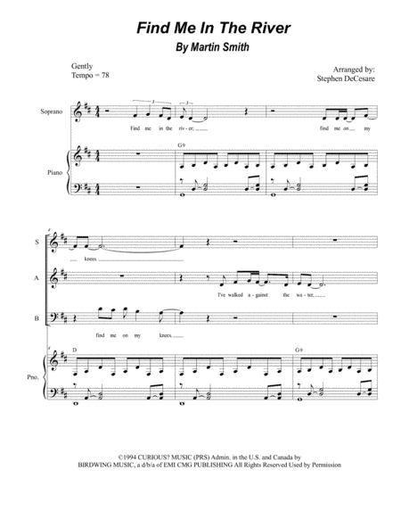 Find Me In The River (arr. Stephen DeCesare)