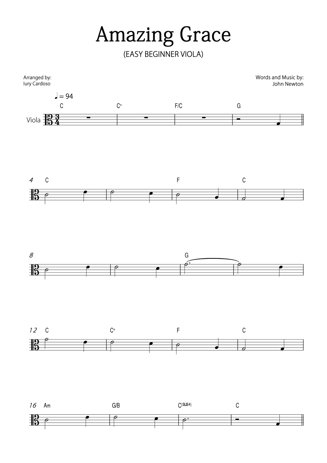 Amazing Grace (arr. Iury Cardoso)