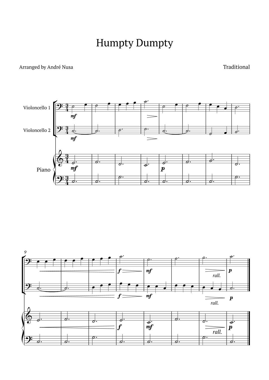 Humpty Dumpty (arr. André Nusa)