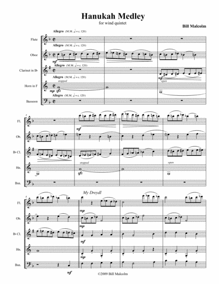 Hanukah Medley (arr. Bill Malcolm)
