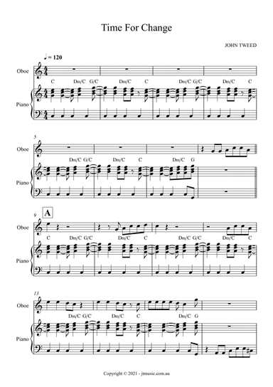 Time For Change for Oboe and Piano