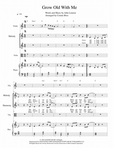 Grow Old With Me (arr. Connie Boss)
