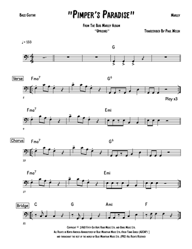 Pimper's Paradise (arr. Accubass)
