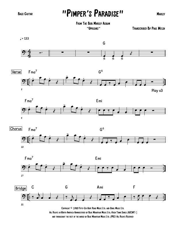 Pimper's Paradise (arr. Accubass)