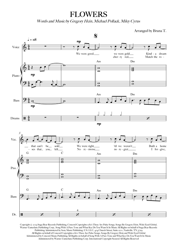 Flowers (arr. Bruna T.)