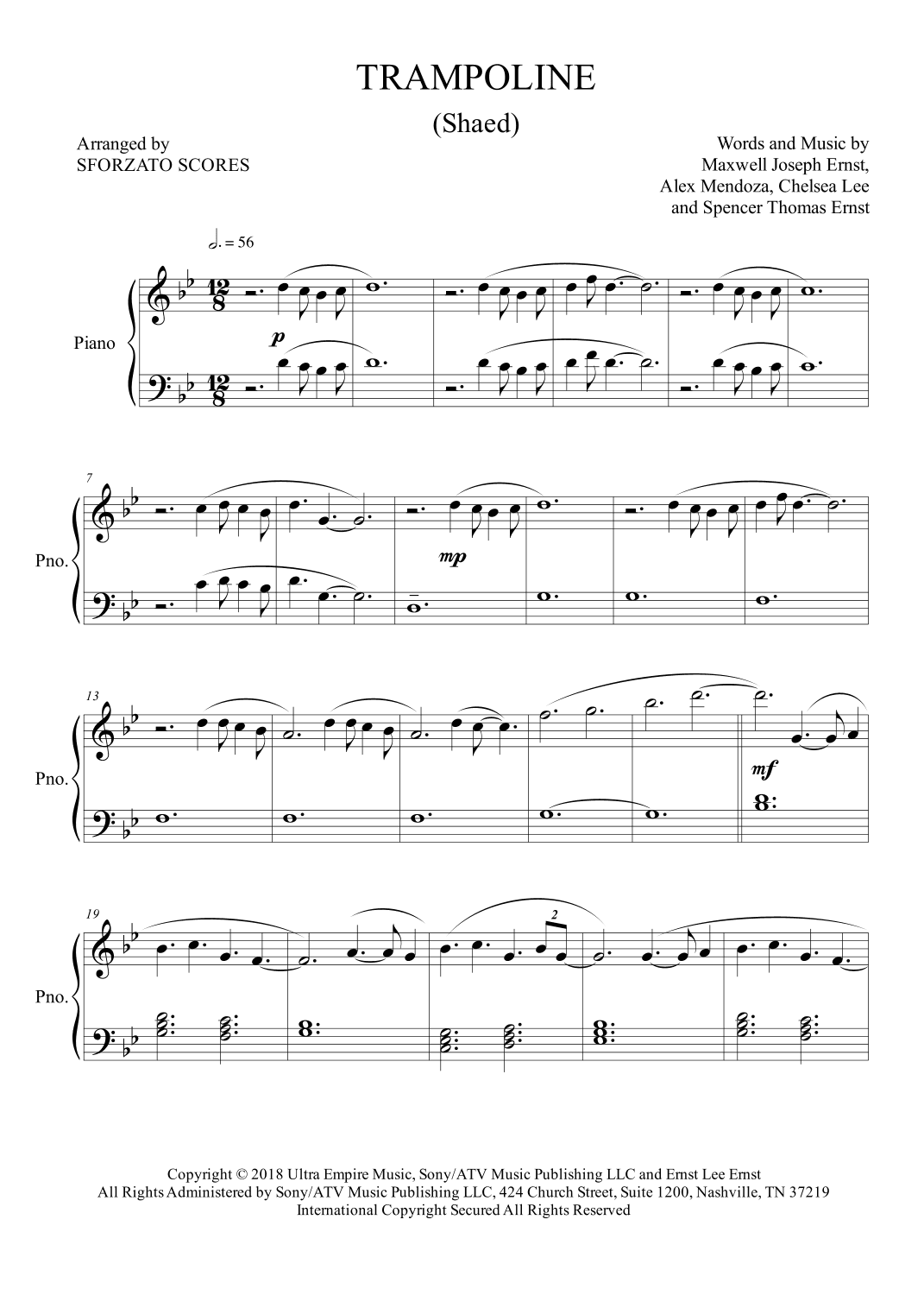 Trampoline (arr. Sforzato Scores)