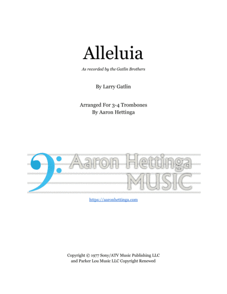 Alleluia (arr. Aaron Hettinga)