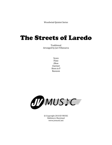 The Streets of Laredo for Woodwind Quintet (arr. Jari Villanueva)