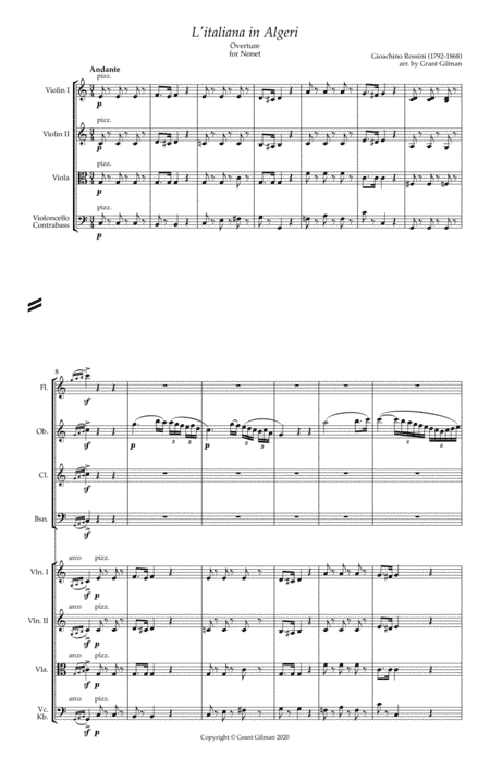 Italian Girl in Algiers for Chamber Orchestra/Nonet (arr. Grant Gilman)