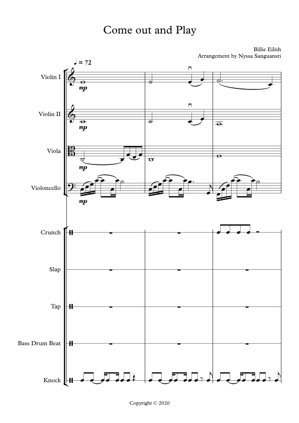 Come Out And Play (arr. Nyssa Sanguansri)