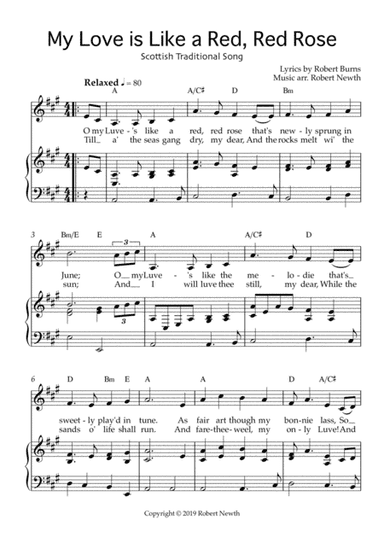 My Love is Like a Red, Red Rose - Traditional Scottish Song (arr. Robert Newth)