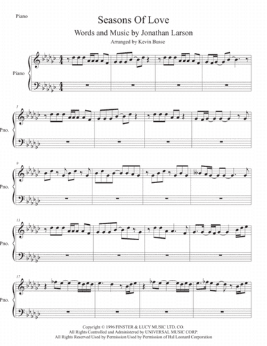 Seasons Of Love (arr. Kevin Busse)