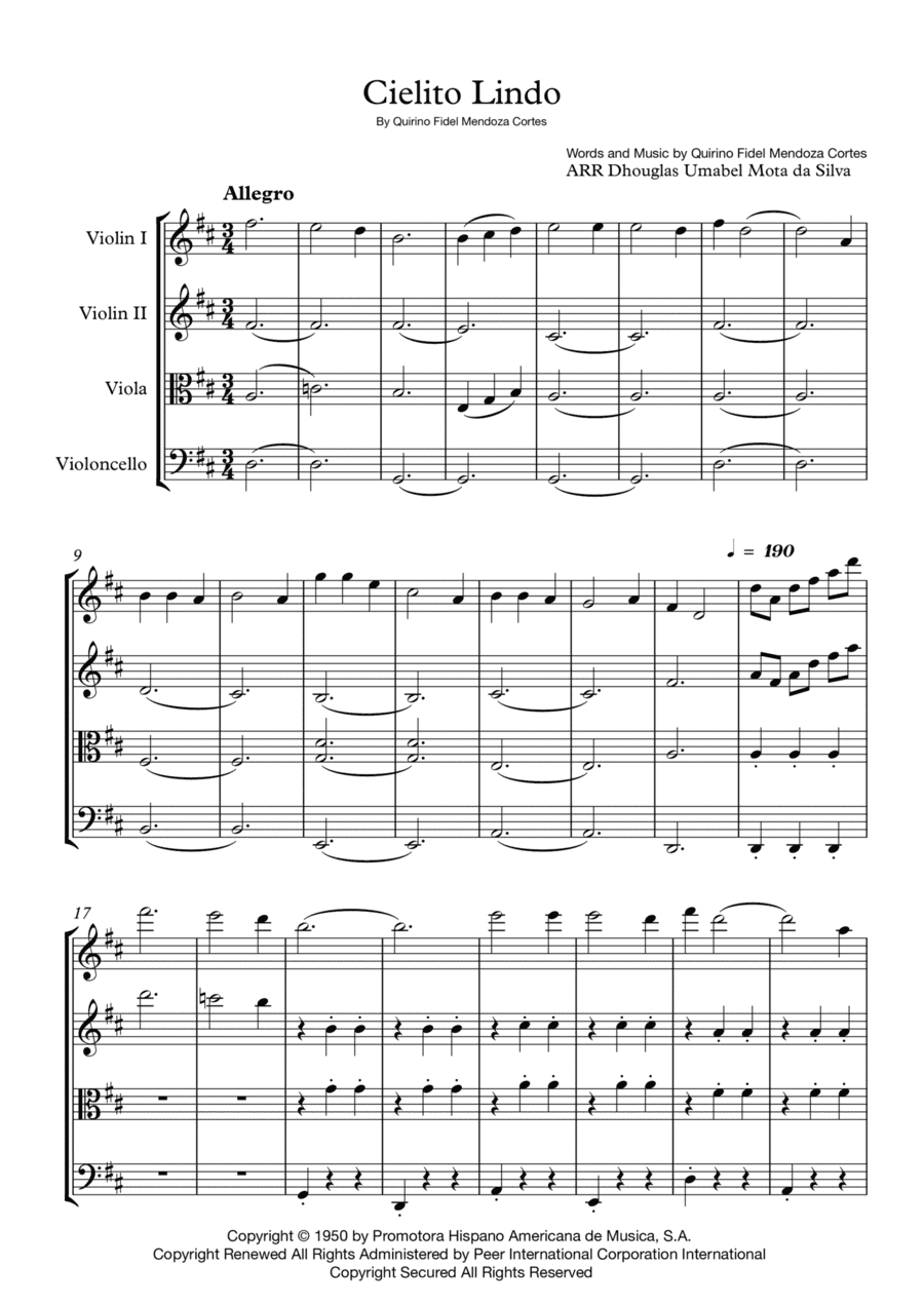 Cielito Lindo (arr. Dhouglas Umabel Mota da Silva)