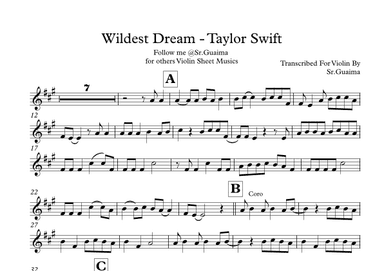 Wildest Dreams (arr. Sr Guaima)