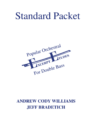 Popular Orchestral Excerpt Etudes For Double Bass: Standard Packet