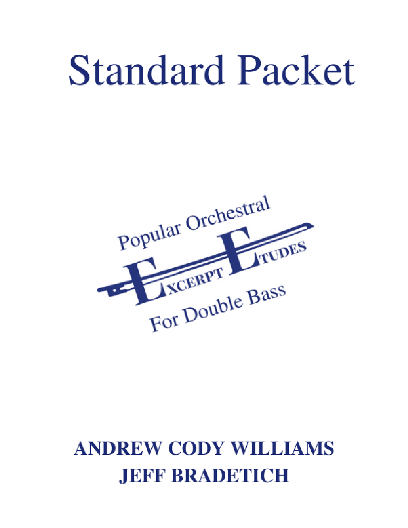 Popular Orchestral Excerpt Etudes For Double Bass: Standard Packet