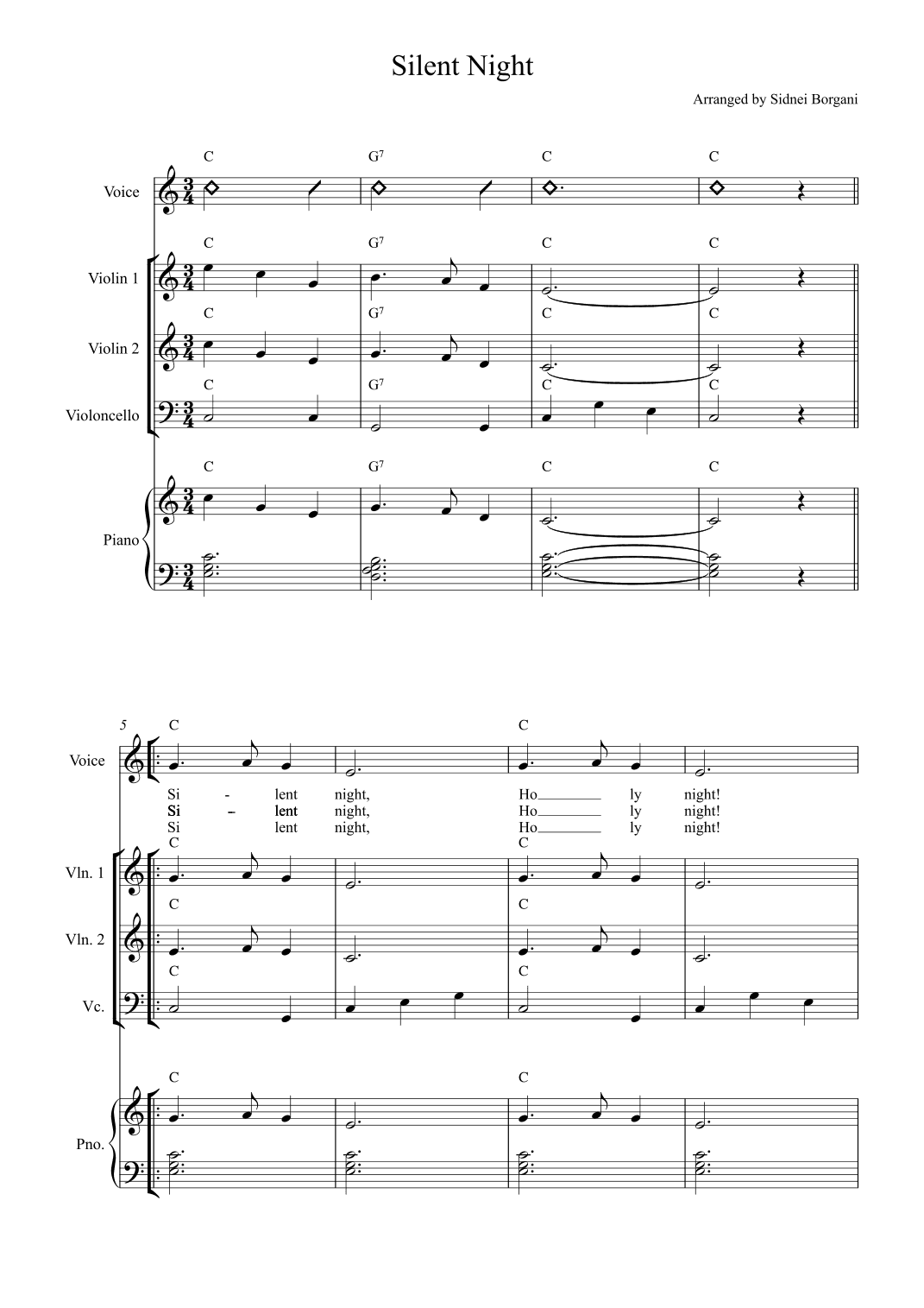 Silent Night (arr. Sidnei Borgani)