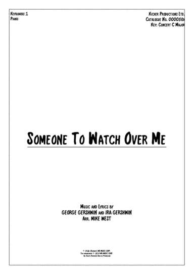 Someone To Watch Over Me (arr. Mike West)