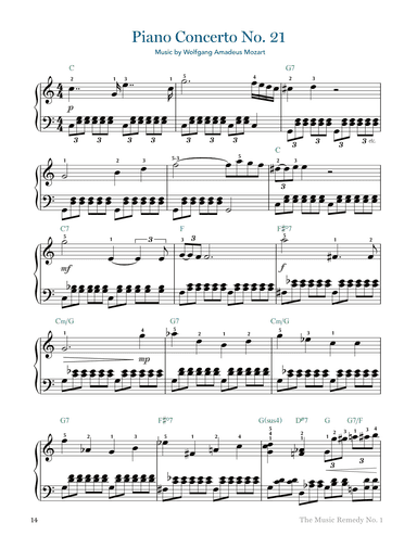 Piano Concerto No. 21 (Mozart) (arr. Gaili Schoen for TheMusicRemedy.com)