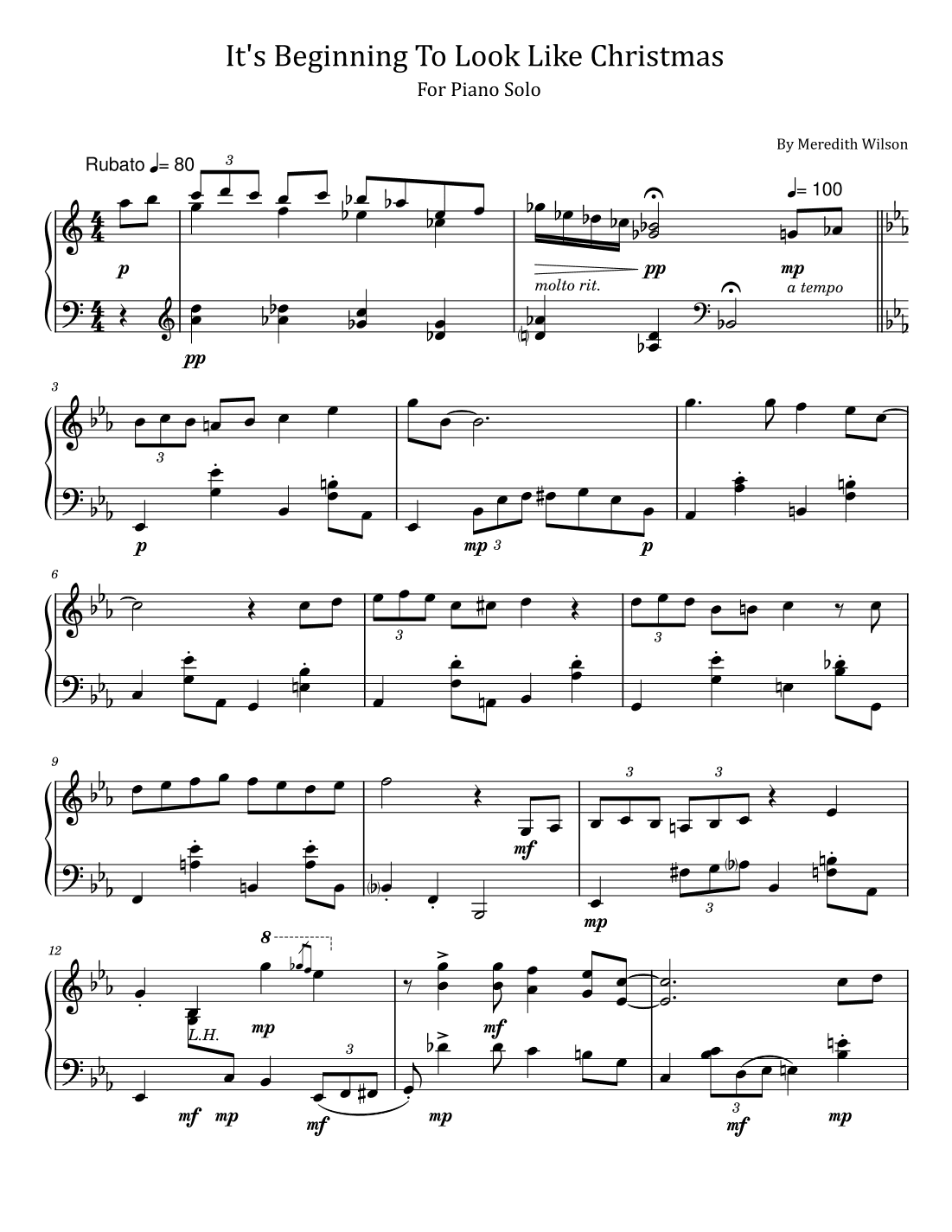 It's Beginning To Look Like Christmas (arr. poon)