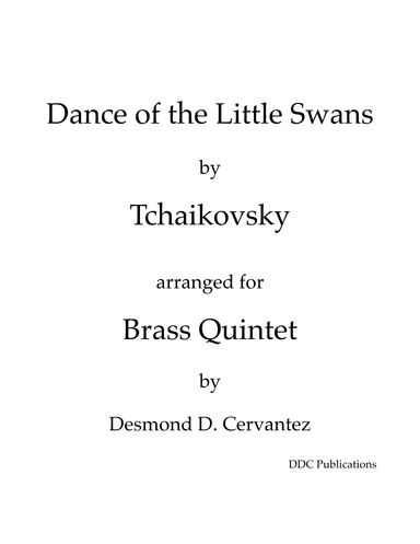 Dance of the Little Swans (arr. Desmond D. Cervantez)
