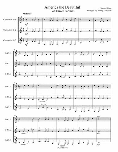 America the Beautiful Clarinet Trio (arr. Jeremy Corcoran)